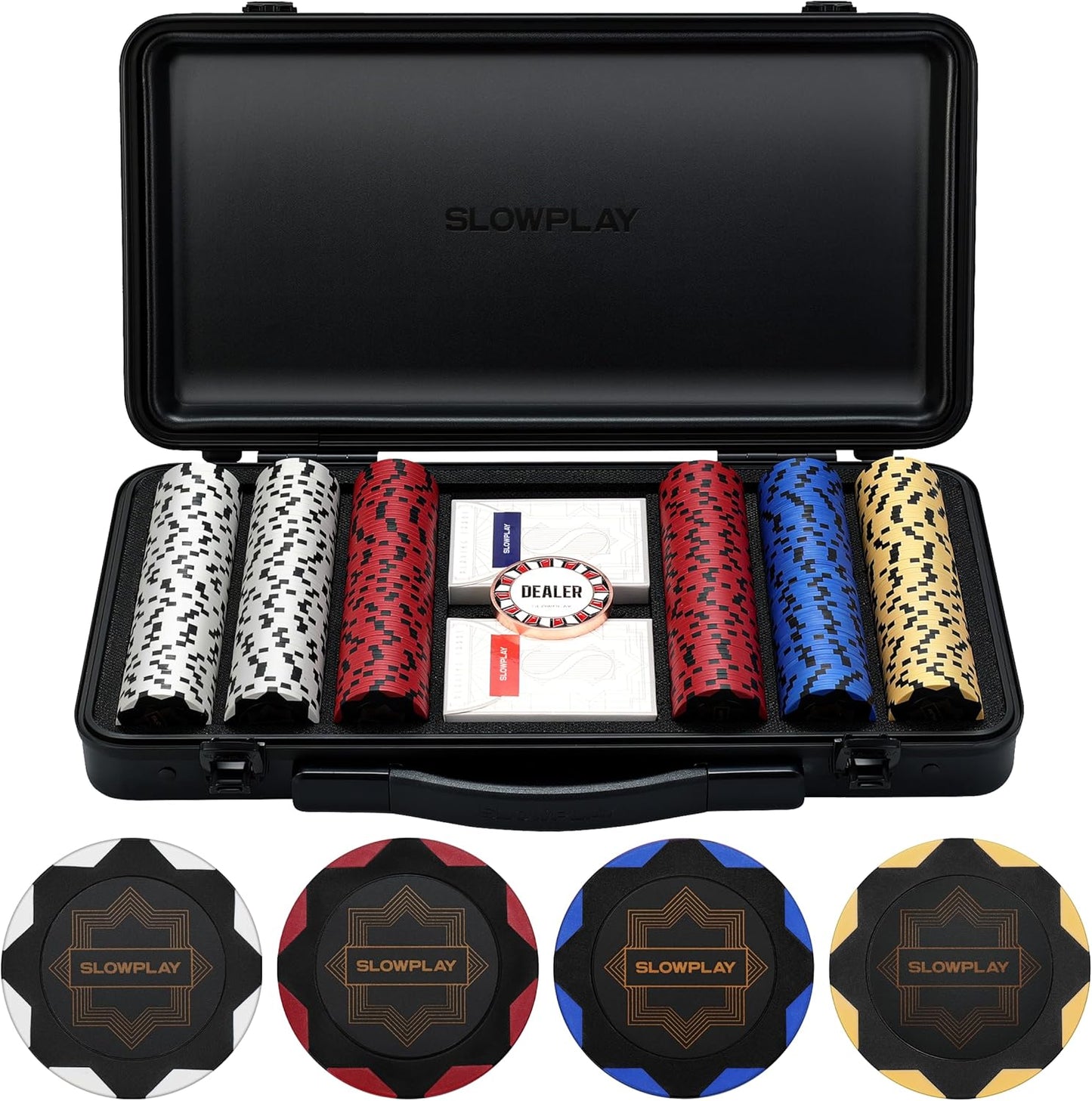 SLOWPLAY Nash 14g Clay Poker Chip Set for Enthusiasts and Pros