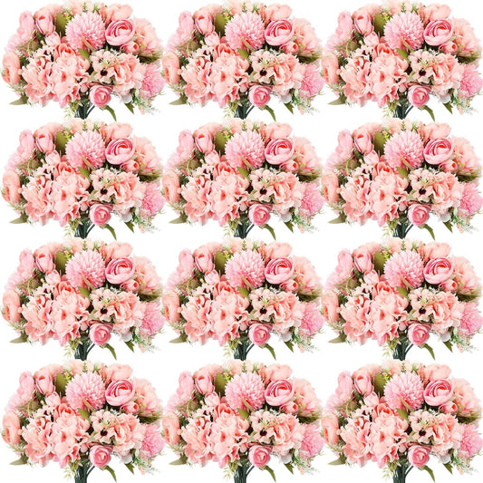 24 Bundles Peonies Artificial Flowers for Wedding Decor and More