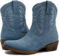 GLOBALWIN Women's Mid Calf Boots for Trendy Cowgirl Style