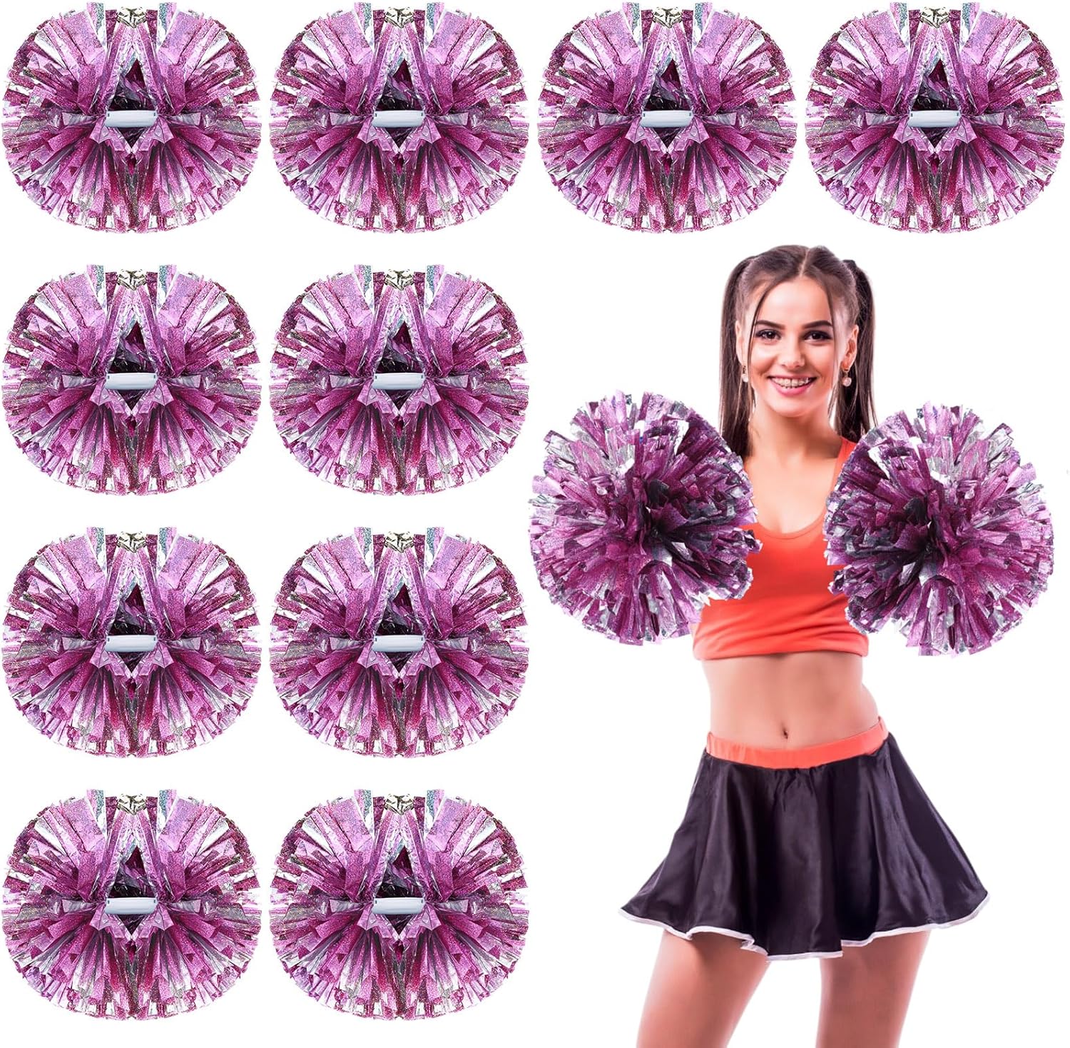 WILLBOND Cheerleading Pom Poms Bulk for Sports Dance Teams