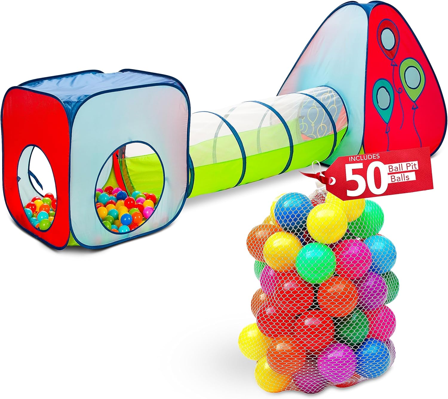 3-in-1 Kids Pop-Up Play Tent & Ball Pit Set