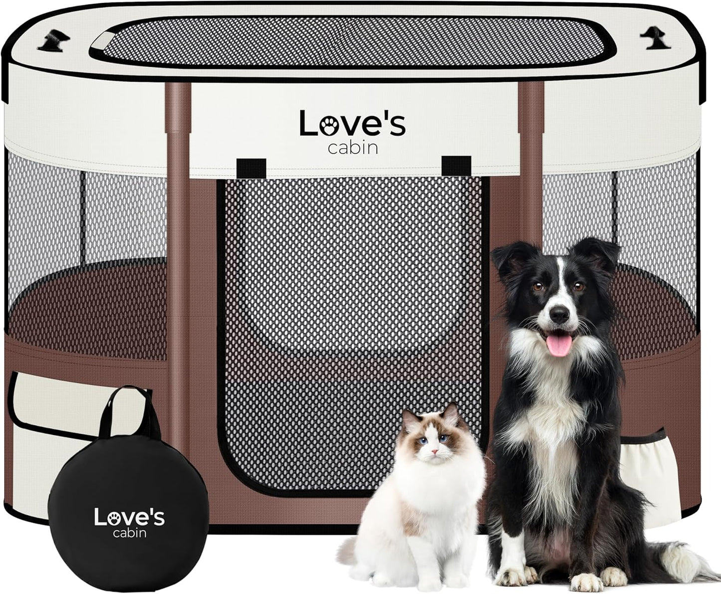 Large Dog Playpen for Indoor and Outdoor Use - Portable Tent