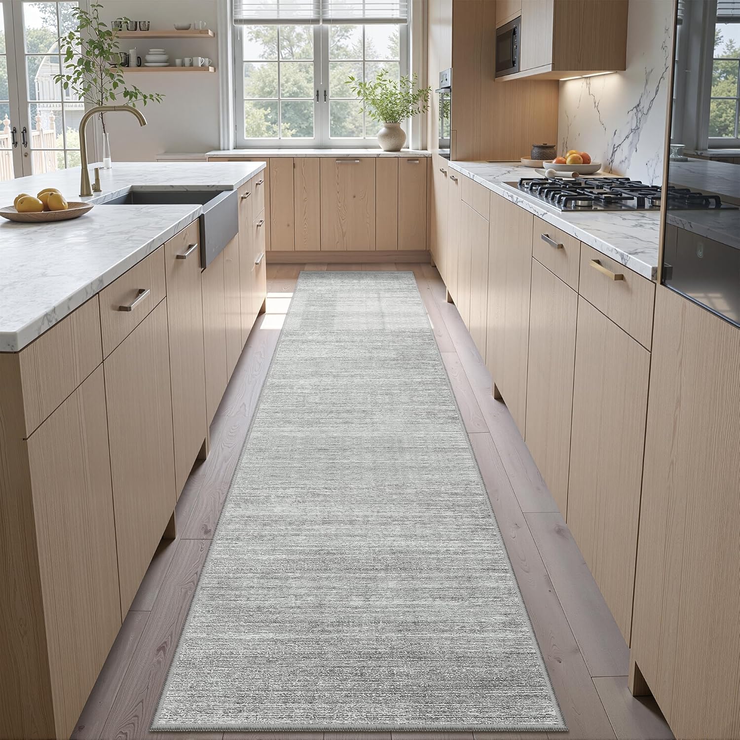 Valenrug Washable Rugs 2x10 - Soft Non Slip Area Rug for Home