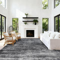8x10 Area Rugs for Living Room - Abstract Black Boho Rug for Bedroom