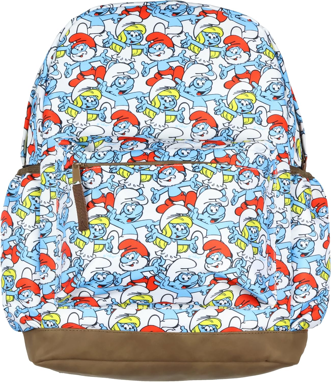 Smurfs Backpack with Papa Smurf and Smurfette Design for Kids