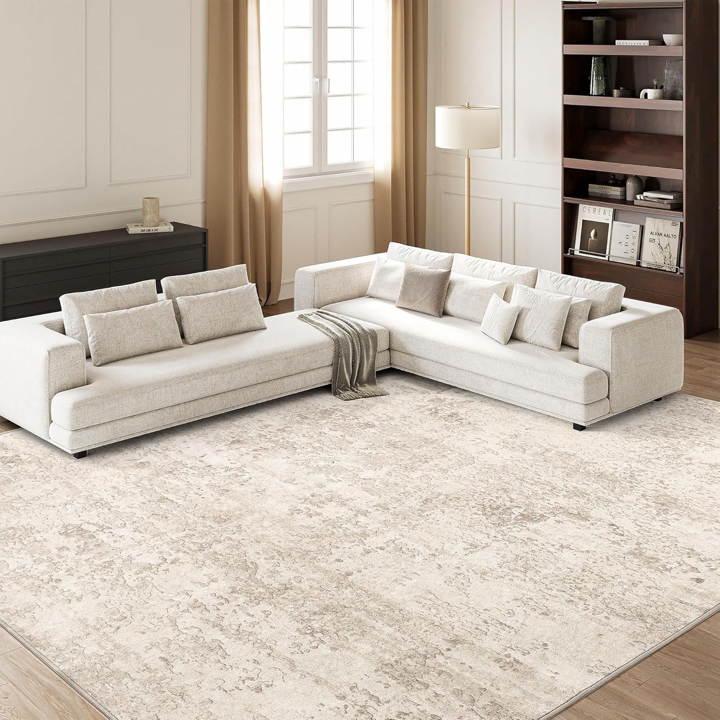 Art&Tuft Washable 8x10 Rugs with Anti-Slip Backing for Comfort