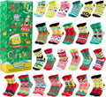 SpongeBob Socks Advent Calendar 24 Pairs for Kids - Holiday Countdown