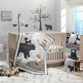 Woodland Forest Animal Crib Bedding Set - Soft Gray Nursery
