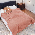 Heated Throw Electric Blanket 50in x 60in - 5 Heat Levels, Pink