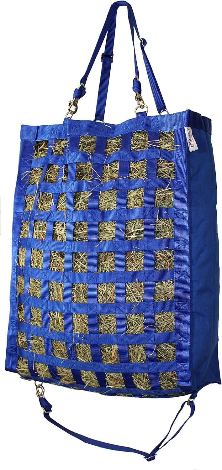 Durable Slow Feeder Hay Bag for Horses with Tough Bottom Design