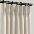 Linen Pinch Pleat Curtains 84 in 2 Panels - Tailored Light Filtering