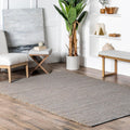 Elfriede 6x9 Jute & Cotton Hand Woven Area Rug - Natural Farmhouse