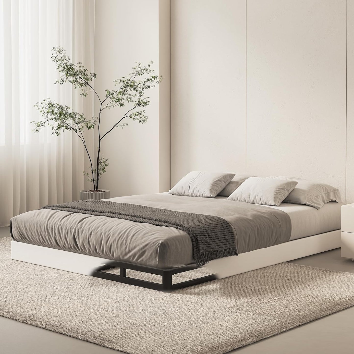 King Box Spring Bed Base with 3000 LBS Heavy Duty Support