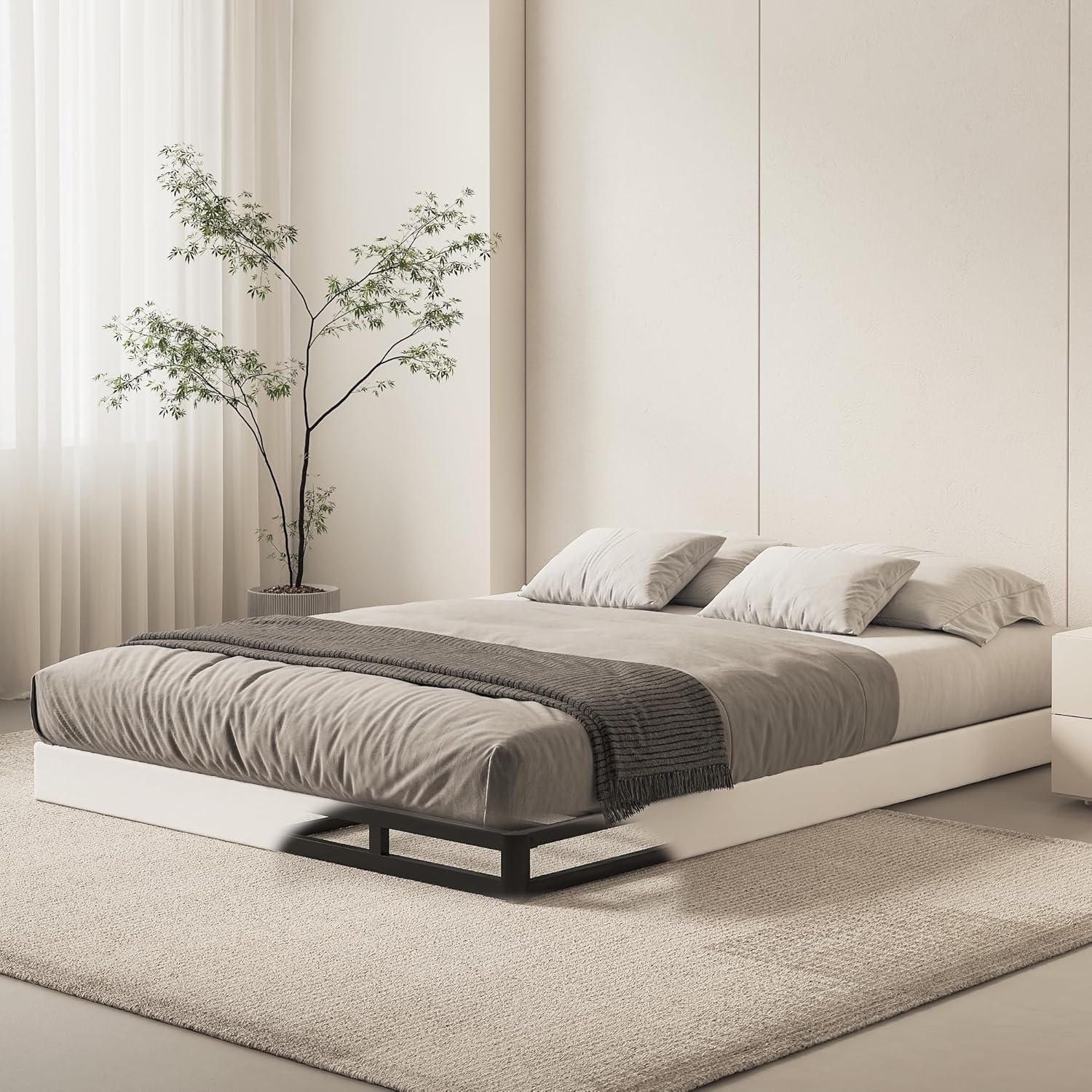 King Box Spring Bed Base with 3000 LBS Heavy Duty Support