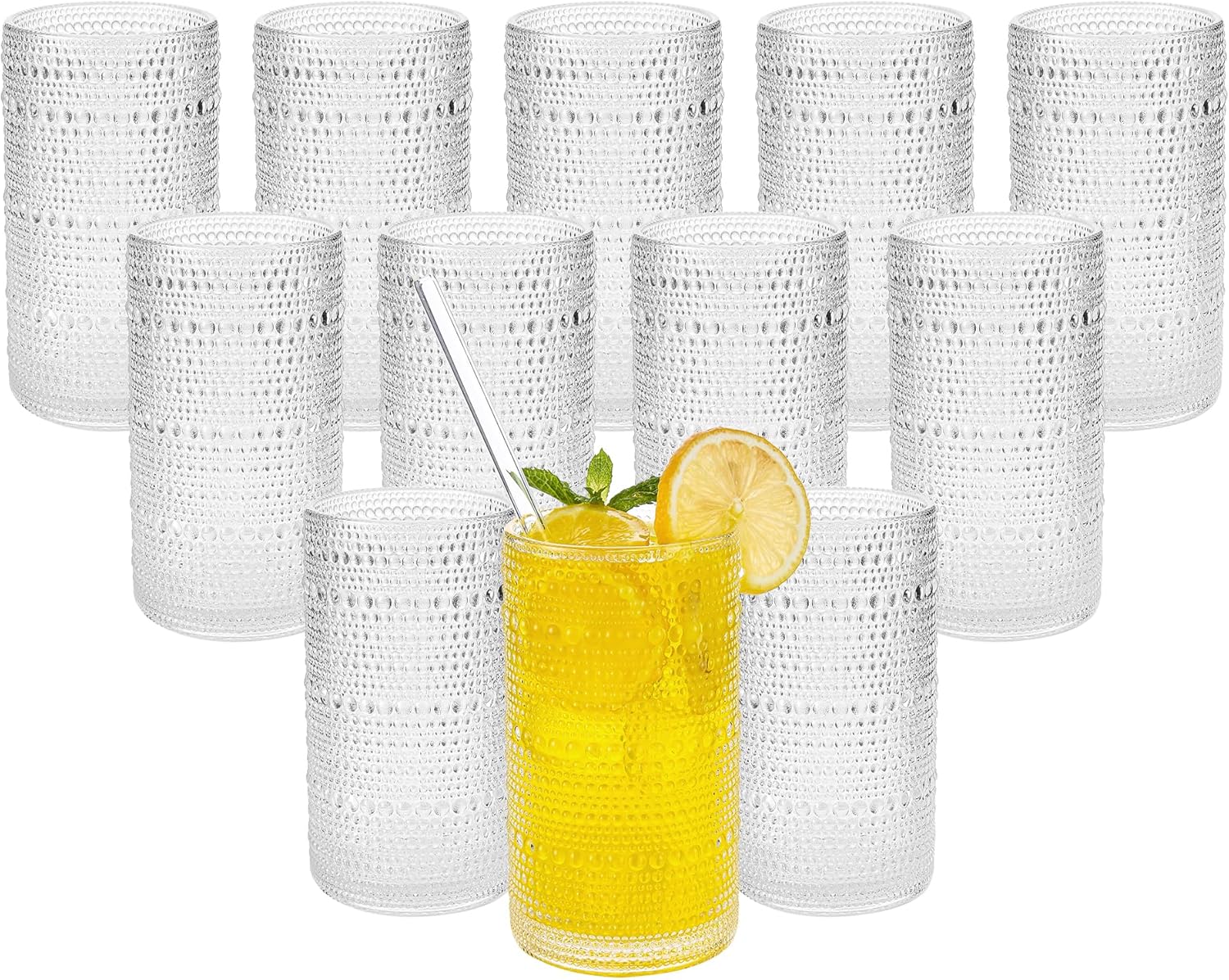 Vintage Hobnail Drinking Glasses Set of 12 for Every Occasion