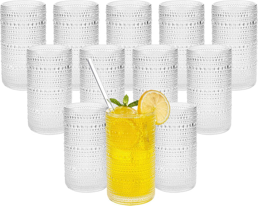 Vintage Hobnail Drinking Glasses Set of 12 for Every Occasion