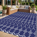 StepRite 5 x 8 Reversible Outdoor Rug - Waterproof Patio Straw Rug
