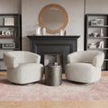 RoyalCraft Swivel Accent Chair Set of 2 - Oversized Round Barrel