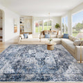 Vintage Boho Medallion 8x10 Washable Area Rug for Home