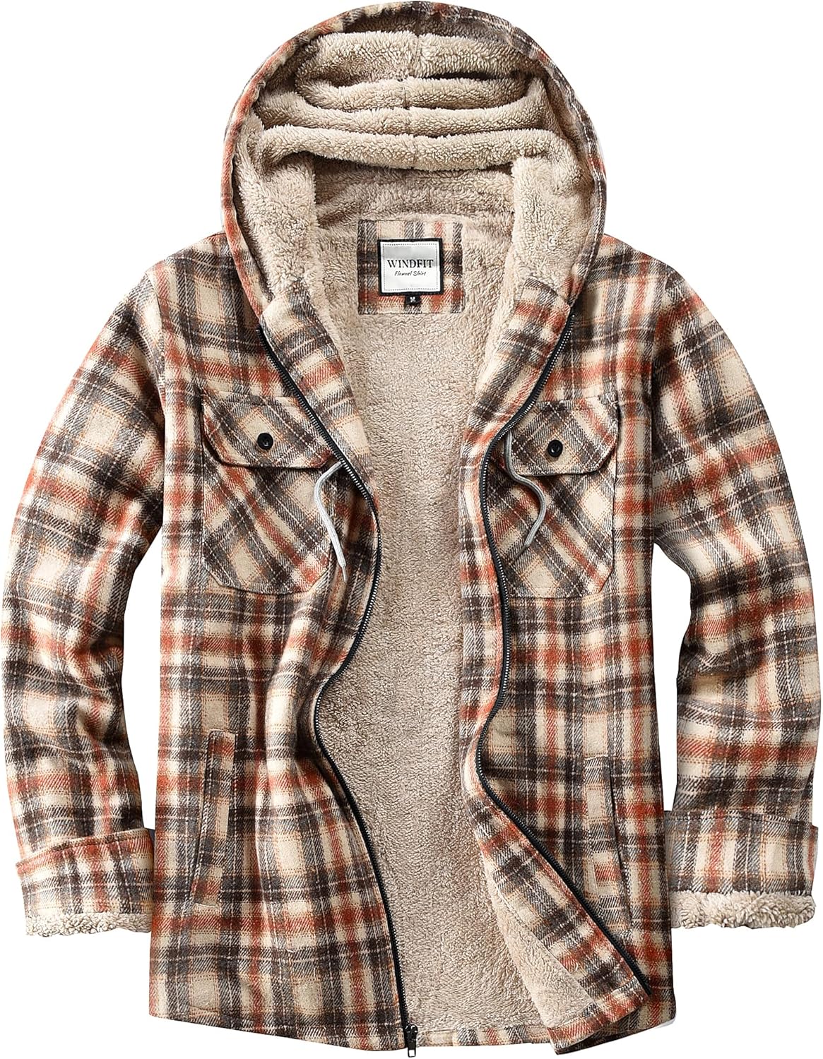 Women's Full Zip Fleece Flannel Jacket for Cozy Comfort