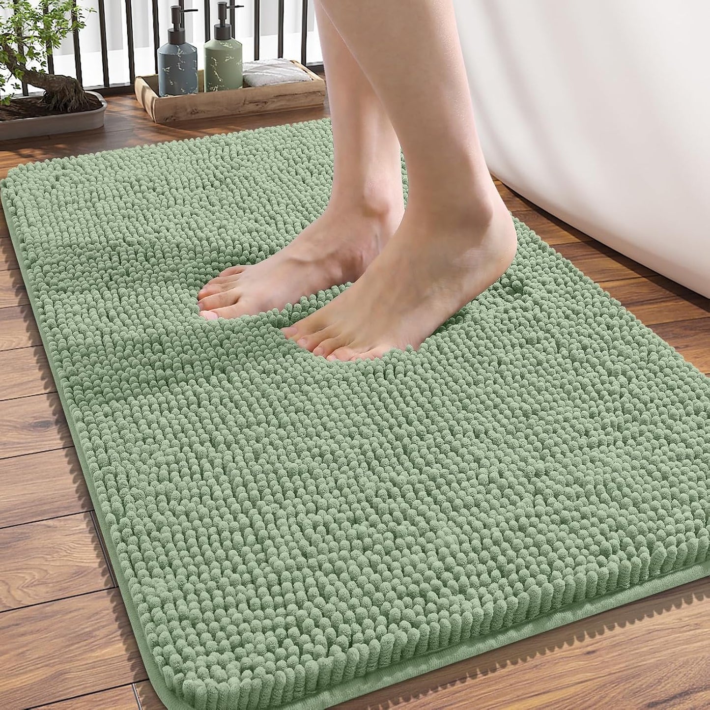 OLANLY Extra Soft Chenille Bath Rugs for Ultimate Comfort