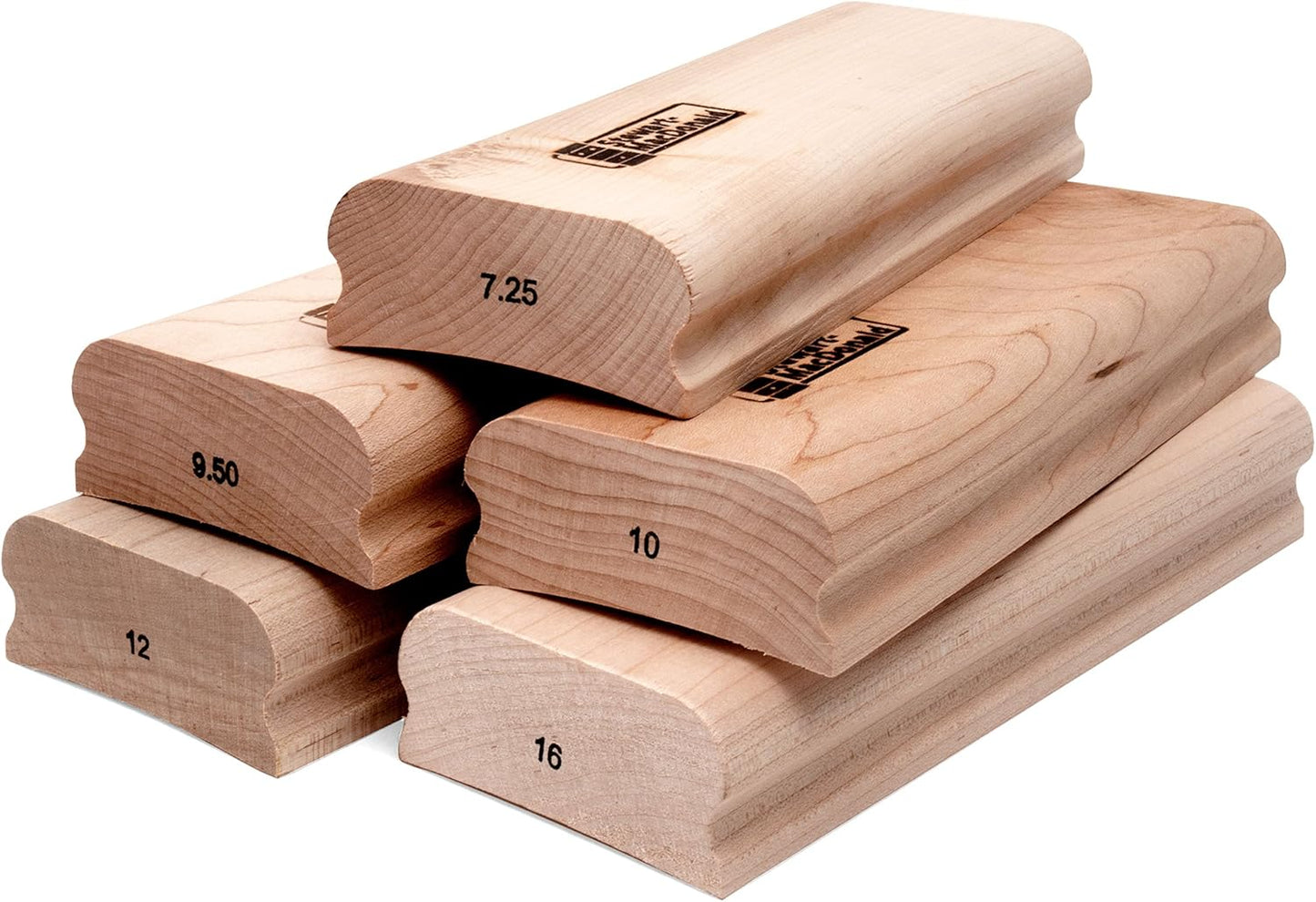 8in Wooden Radius Sanding Blocks Set for Guitar Fretboards
