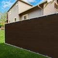 ShadeMart 5 ft x 16 ft Fence Privacy Screen Brown - Heavy Duty 170 GSM