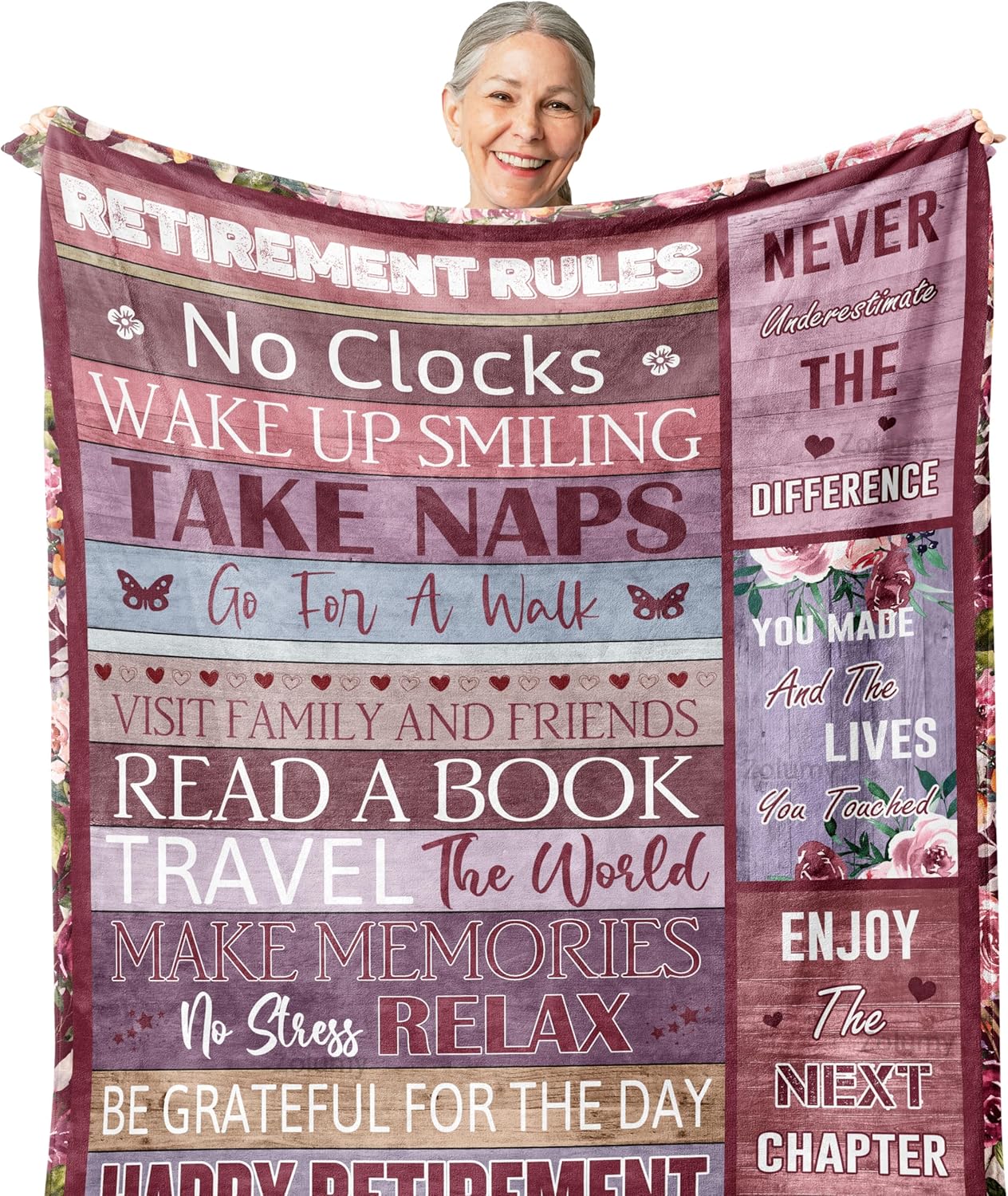 Unique Retirement Gifts for Women and Men, Classy Blanket 80X60in