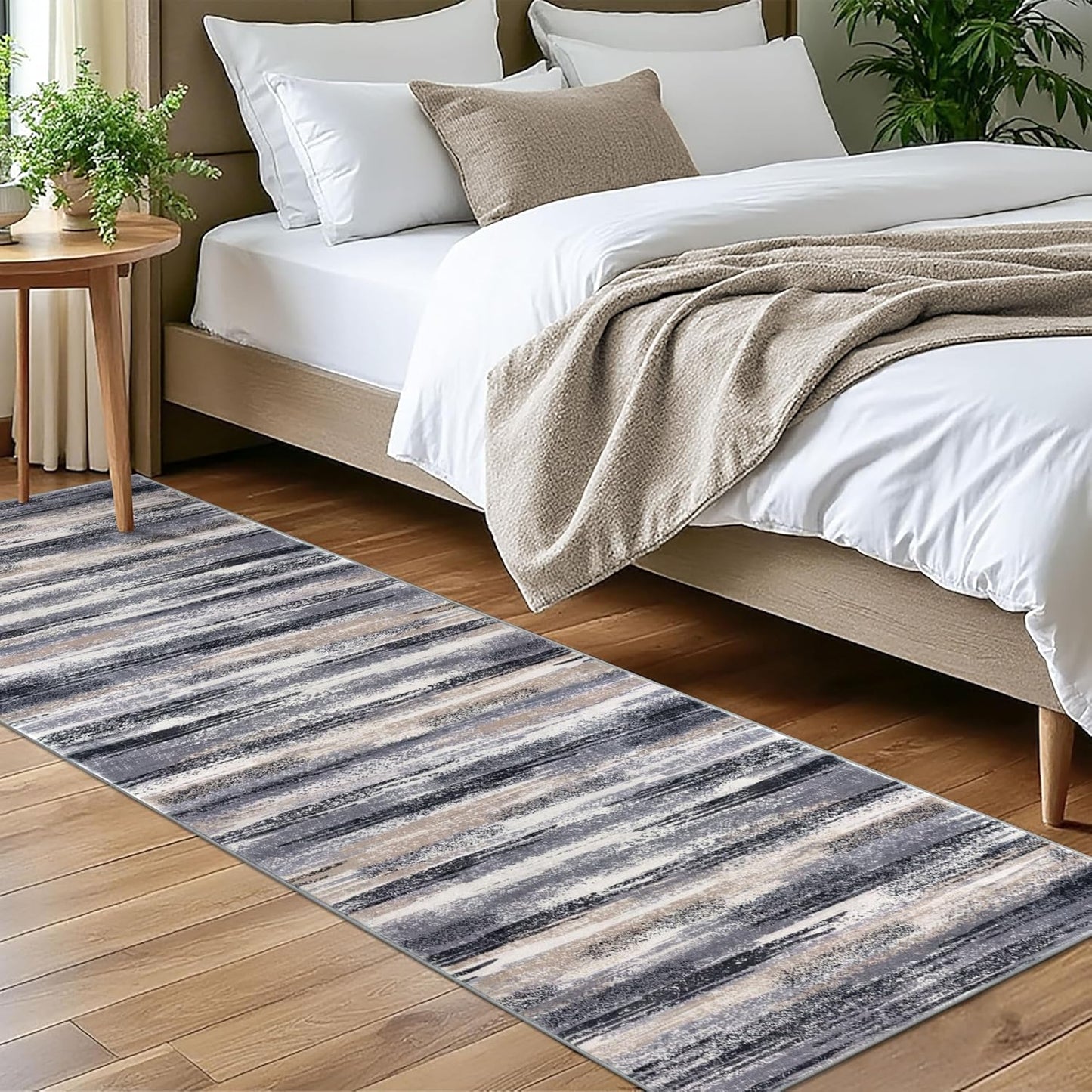 Modern Abstract Bedroom Runner Rug 2x7 for Stylish Decor