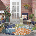 Nourison Aloha Indoor/Outdoor Multicolor 7ft 10in' Round Area Rug