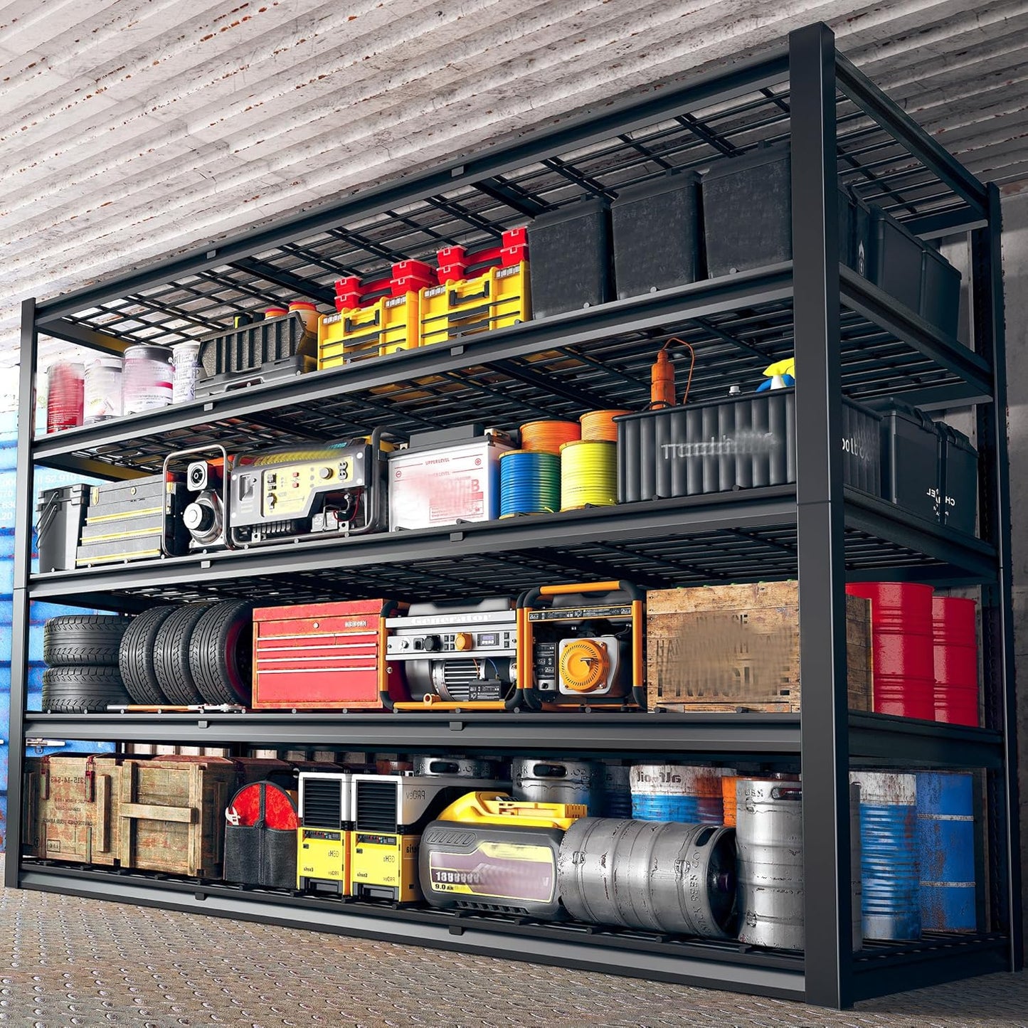 Heavy Duty Metal Shelving 60in W for Garage and Storage Needs