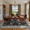 Deerly 6x9 Vintage Rugs for Dining Room - Washable Low-Pile Area Rug