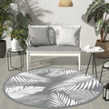 Outdoor Round Patio Rug 8ft Round Waterproof Reversible - Durable
