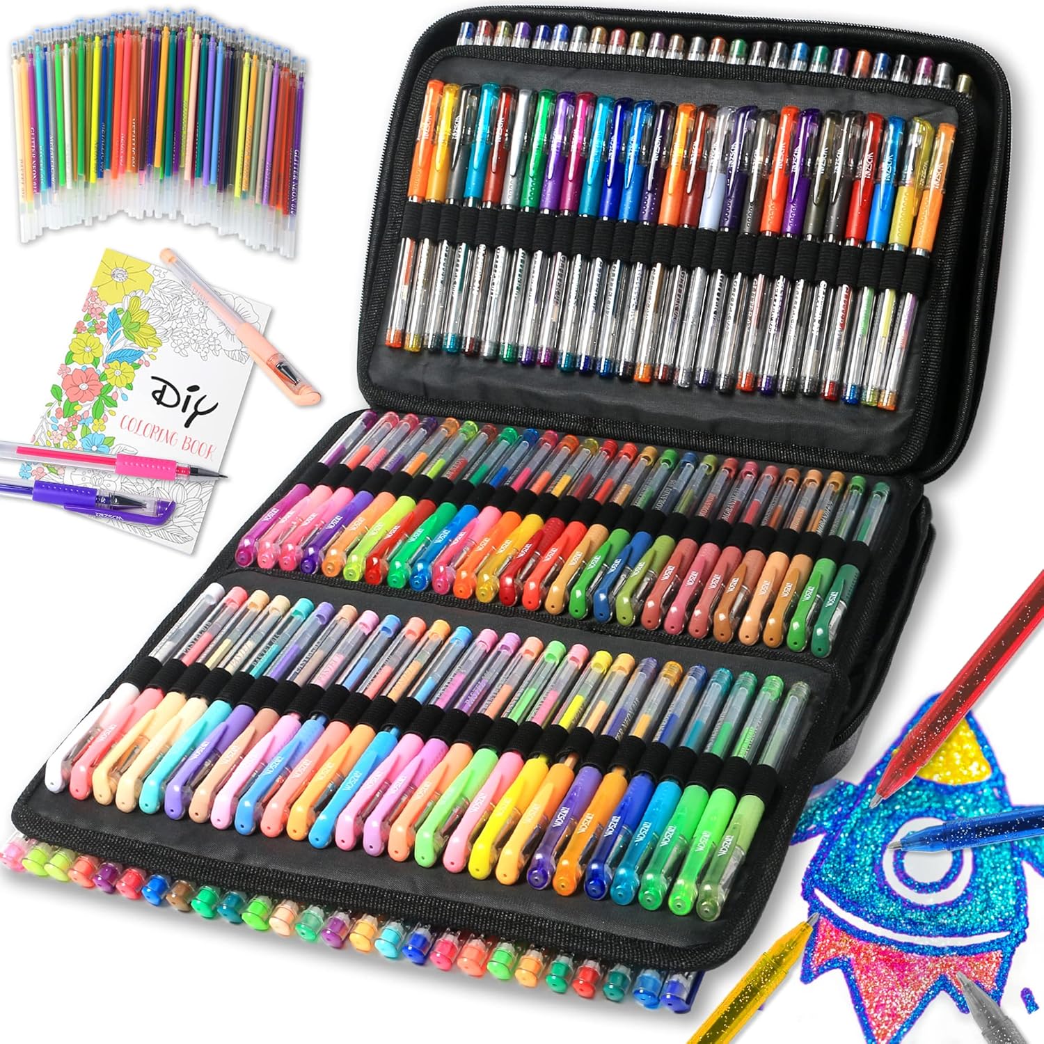 320 Pack Gel Pens for Adult Coloring Book - 160 Colors Set