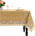 CPC Tablecloth 100% Cotton 60x90 in Indian Block Print - Vibrant