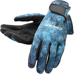 Cressi Camouflage Patterned Spearfishing Gloves for Comfort
