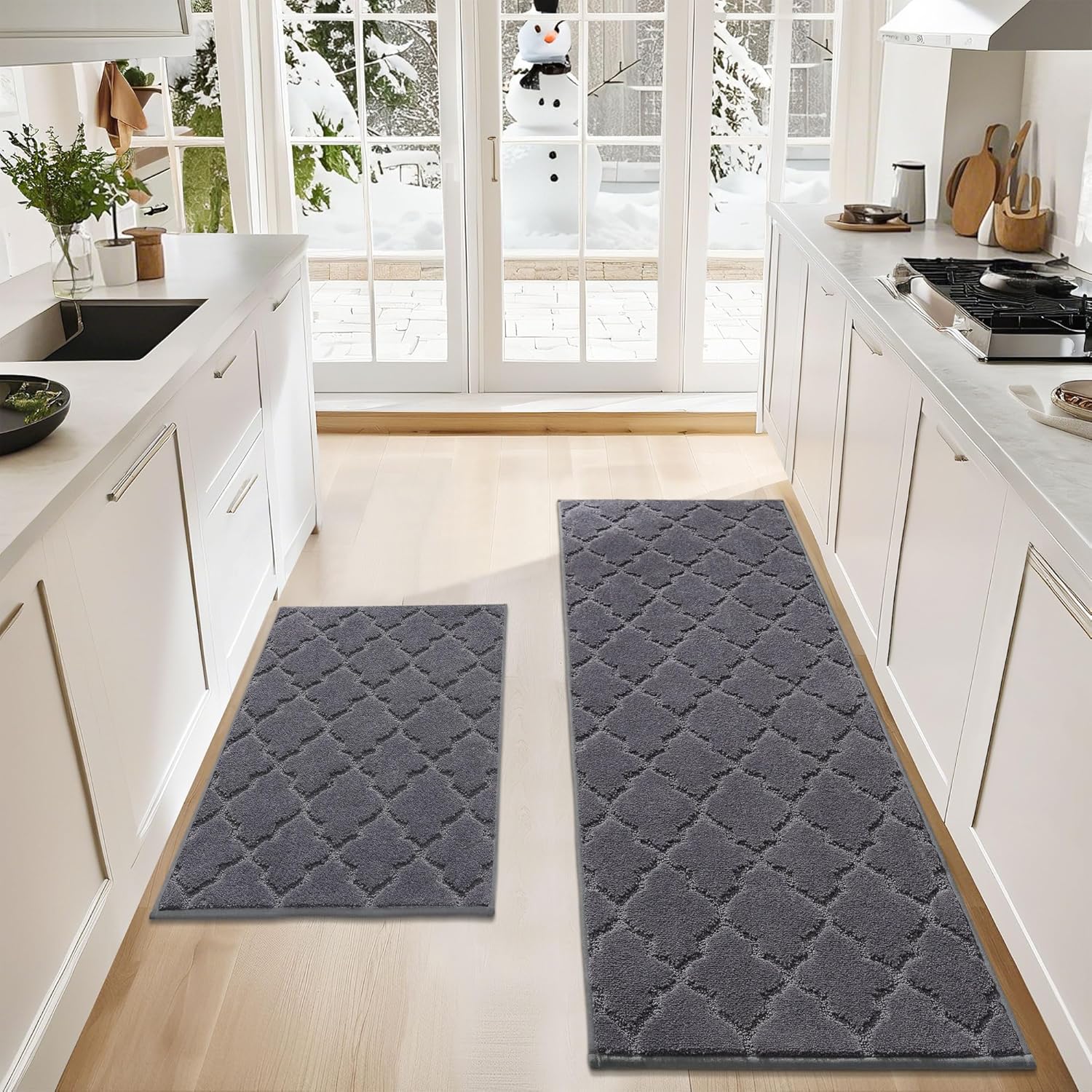 COSY HOMEER Soft Kitchen Rugs for Non-Skid Absorbent Mats