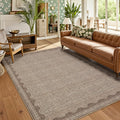 Washable Rugs 5x7 Rug for Living Room - Scalloped 5 x 7 Rug
