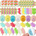 98 Pcs Self Adhesive Chenille Patches - Colorful Heart, Rainbow & More