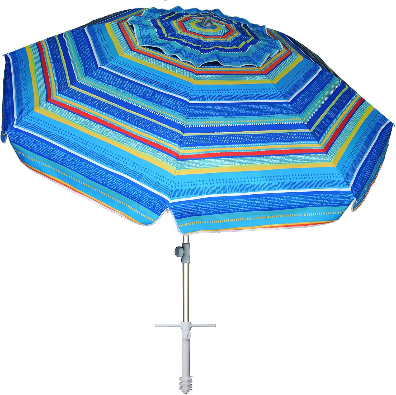 7ft Heavy Duty Beach Umbrella with UV Protection and Carry Bag