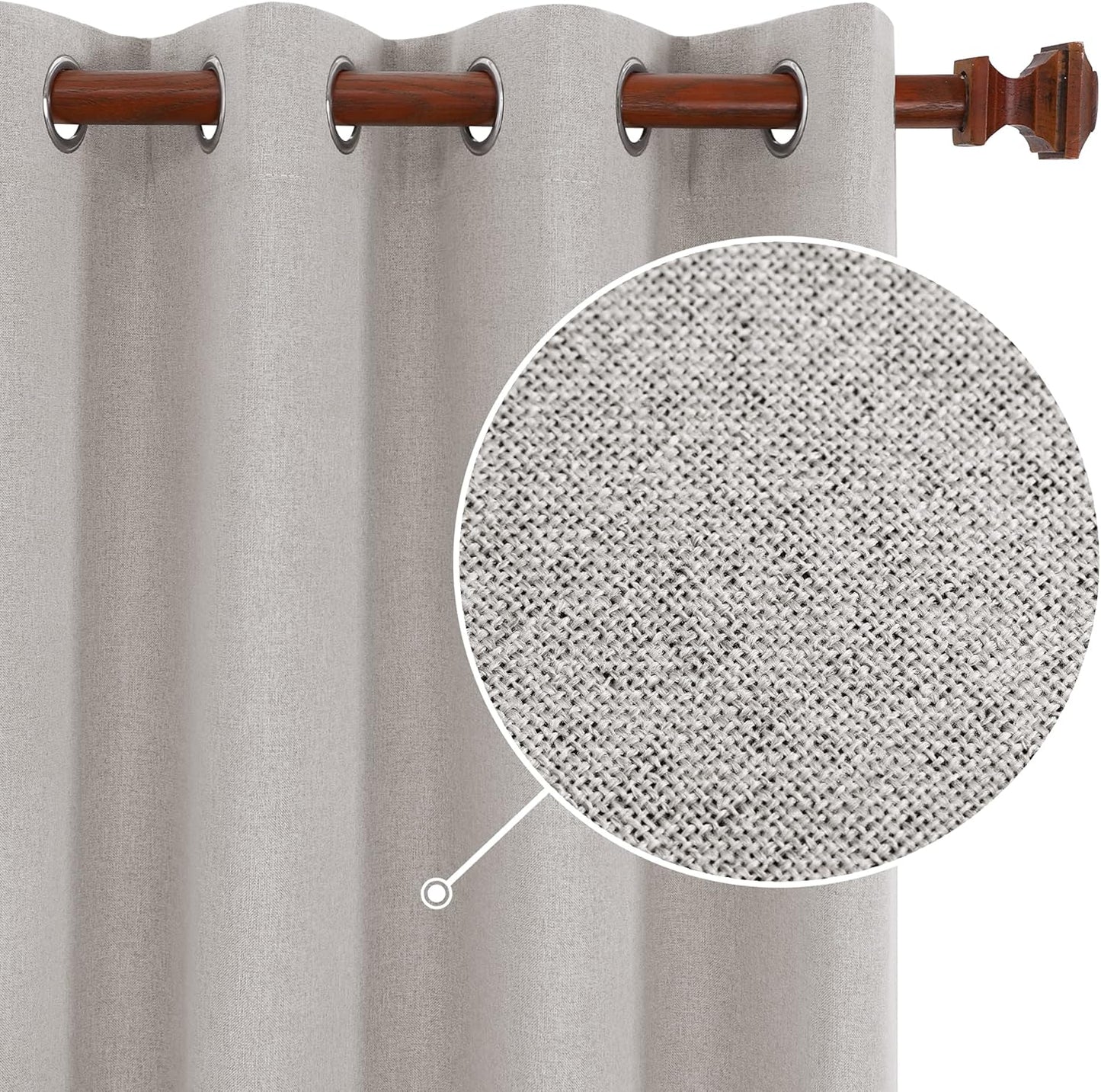 Deconovo Linen Total Blackout Curtains - Sleep in Dark!