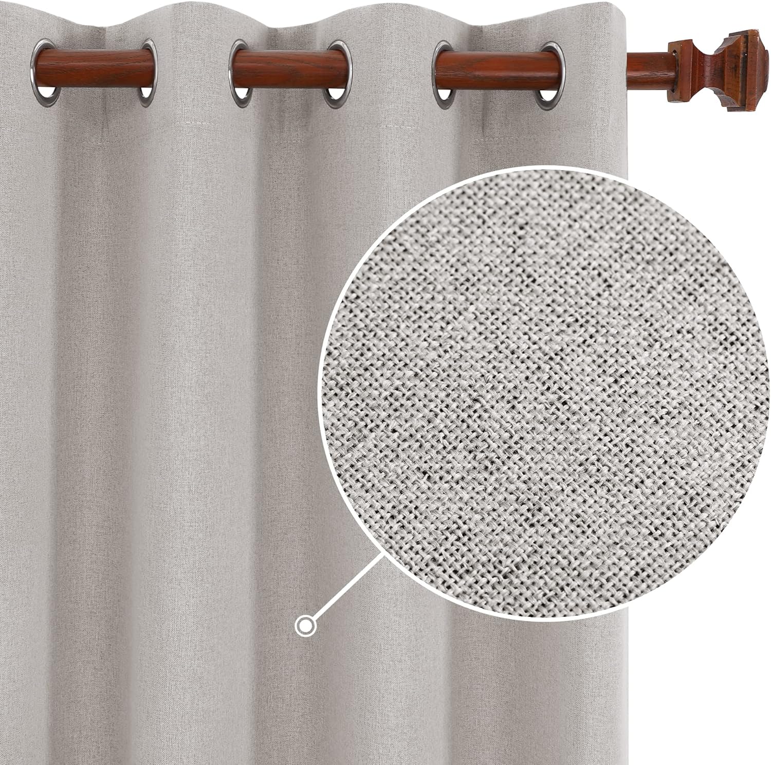 Deconovo Linen Total Blackout Curtains - Sleep in Dark!