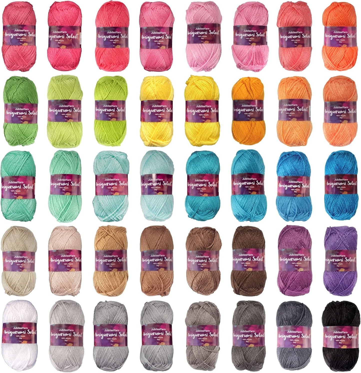 JubileeYarn Amigurumi Select Yarn - 40 Skeins of Every Color