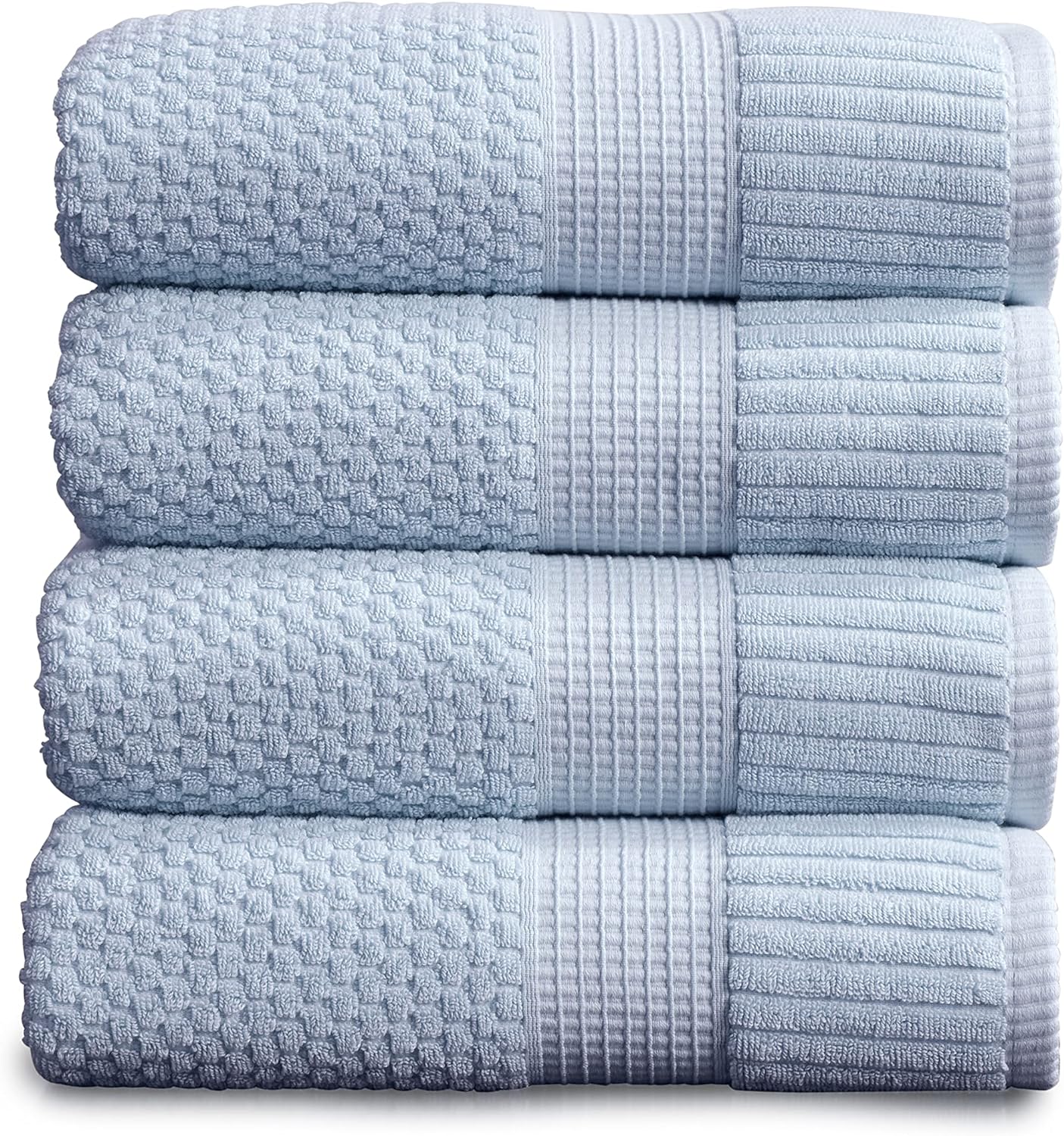 Super Soft 100% Cotton Bath Towels 4 Pack for Ultimate Comfort
