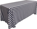 LA Linen Navy Gingham Rectangular Tablecloth 90 x 132 in - Classic