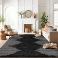 Bohemian Stripe Stain Resistant Area Rug 8 ft x 10 ft - High Traffic