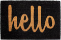 Hello Doormat 30 in x 48 in - Oversized Coir Scraper Mat