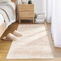 Pink Boho Runner Rug 3x7 - Soft Washable Non Slip Hallway Runner