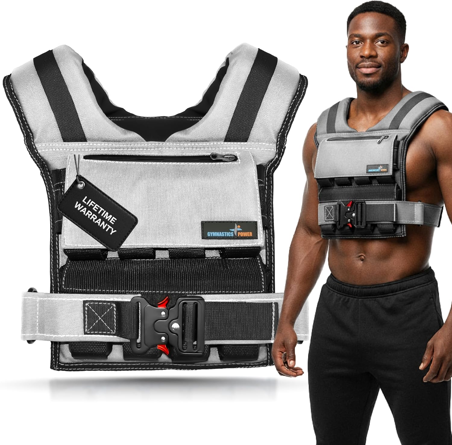 Weighted Vest Adjustable for Fitness Training and Workouts