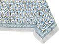 ATOSII Lake Como 100% Cotton Square Summer Tablecloth - Floral Block